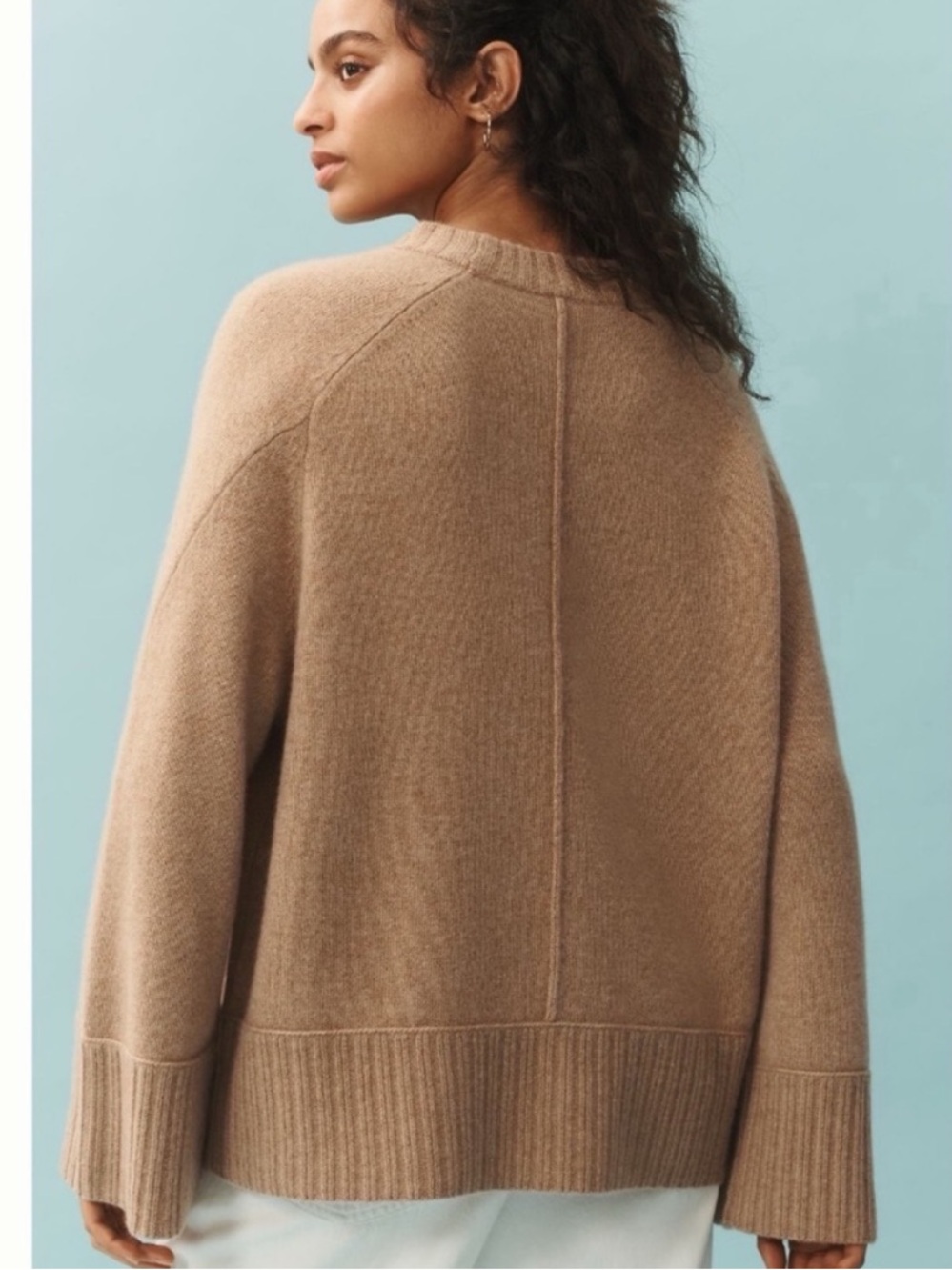 NWT Anthropologie The Chandler Cashmere Crew-Neck Relaxed Pullover Sweater XL - Picture 7 of 13